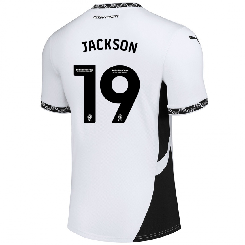 Bambino Maglia Kayden Jackson #19 Bianco Nero Kit Gara Home 2024/25 Maglietta