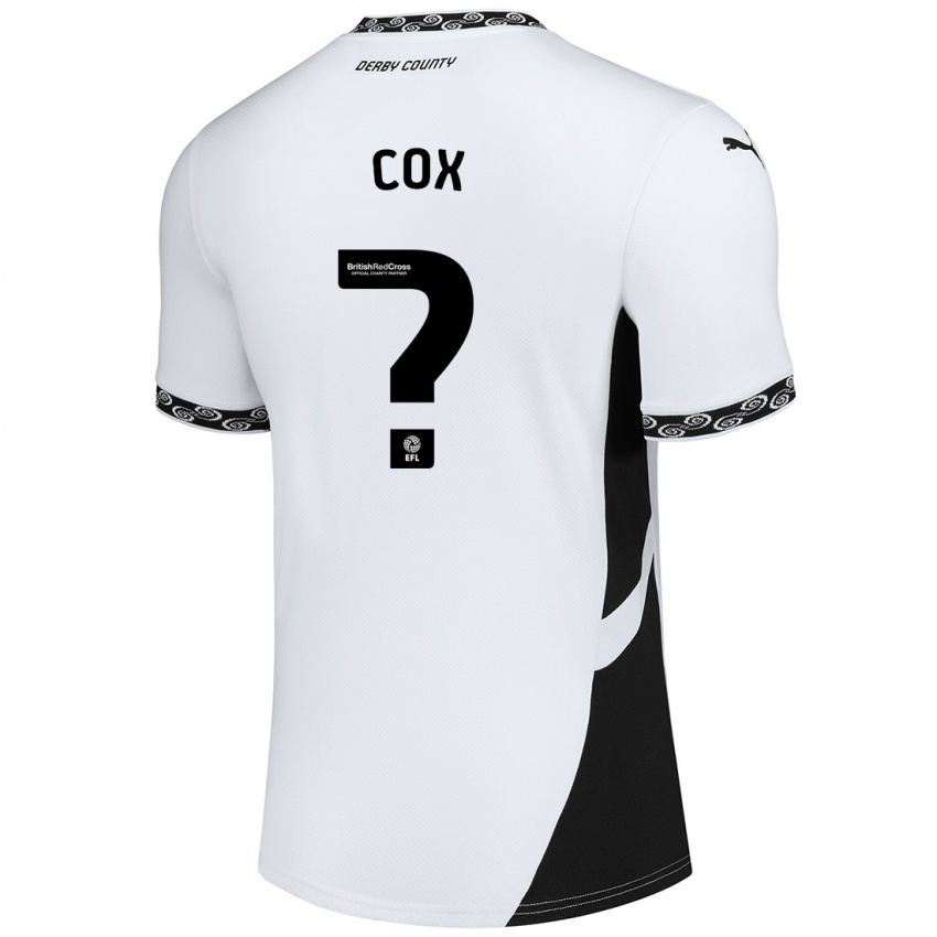 Bambino Maglia Daniel Cox #0 Bianco Nero Kit Gara Home 2024/25 Maglietta