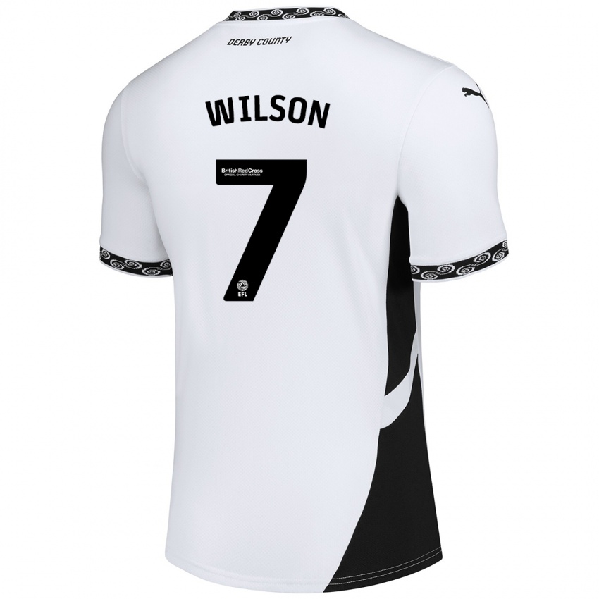 Bambino Maglia Emelia Wilson #7 Bianco Nero Kit Gara Home 2024/25 Maglietta