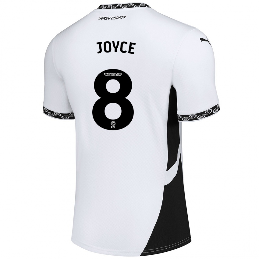 Bambino Maglia Emily Joyce #8 Bianco Nero Kit Gara Home 2024/25 Maglietta