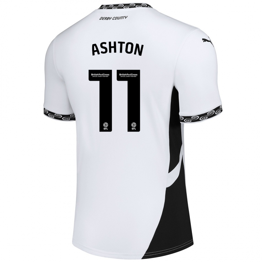 Bambino Maglia Eleanor Ashton #11 Bianco Nero Kit Gara Home 2024/25 Maglietta