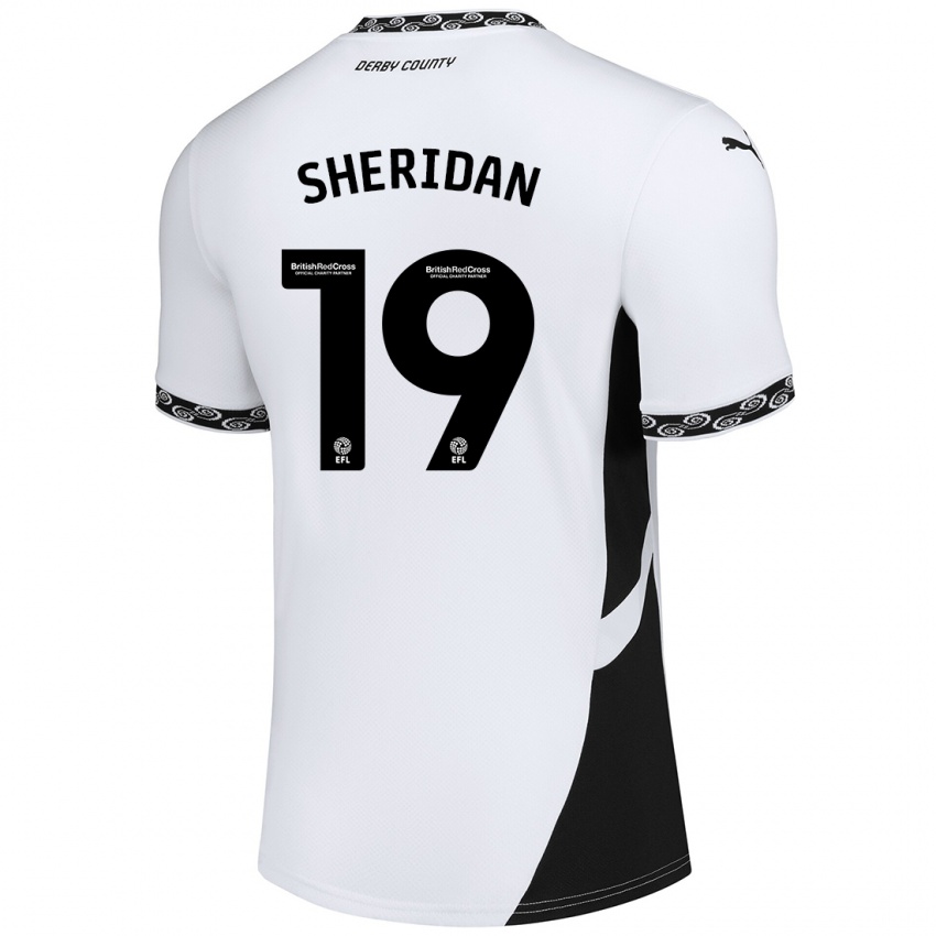 Bambino Maglia Isabel Sheridan #19 Bianco Nero Kit Gara Home 2024/25 Maglietta