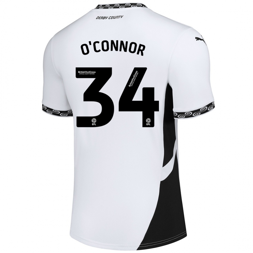 Bambino Maglia Dolcie O'connor #34 Bianco Nero Kit Gara Home 2024/25 Maglietta