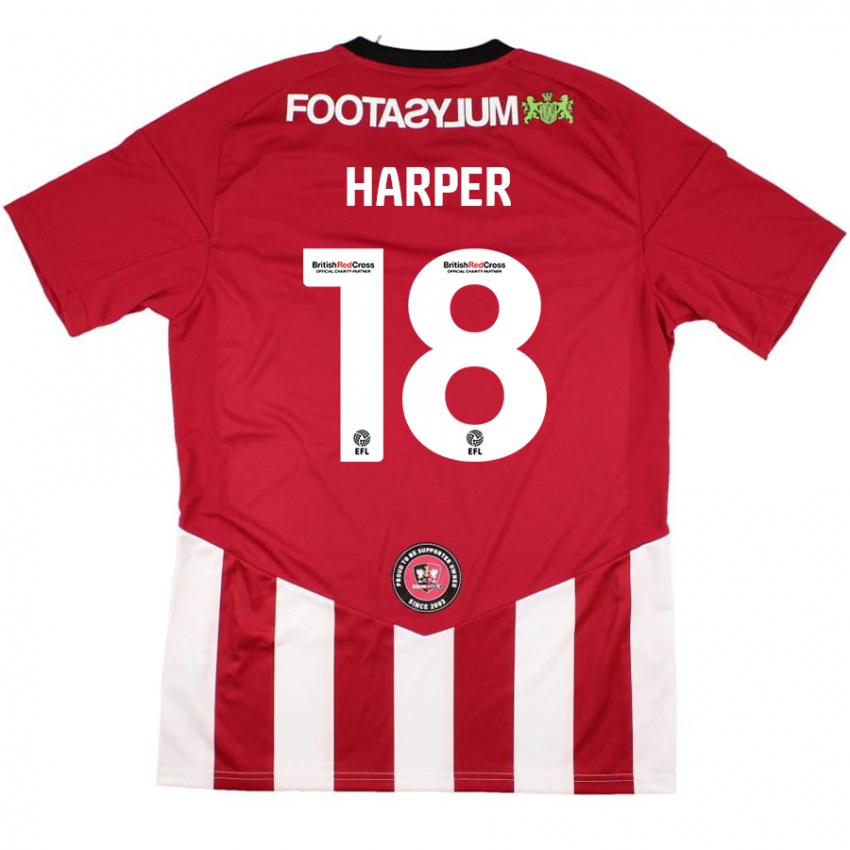 Bambino Maglia Vincent Harper #18 Rosso Bianco Kit Gara Home 2024/25 Maglietta