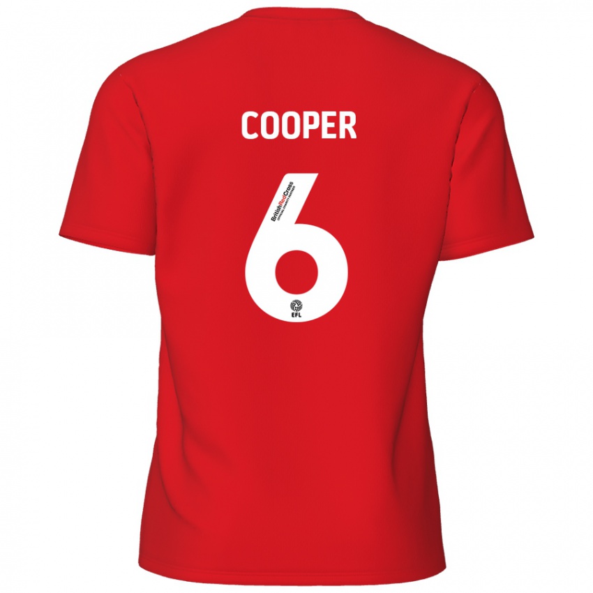 Bambino Maglia Brandon Cooper #6 Rosso Kit Gara Home 2024/25 Maglietta