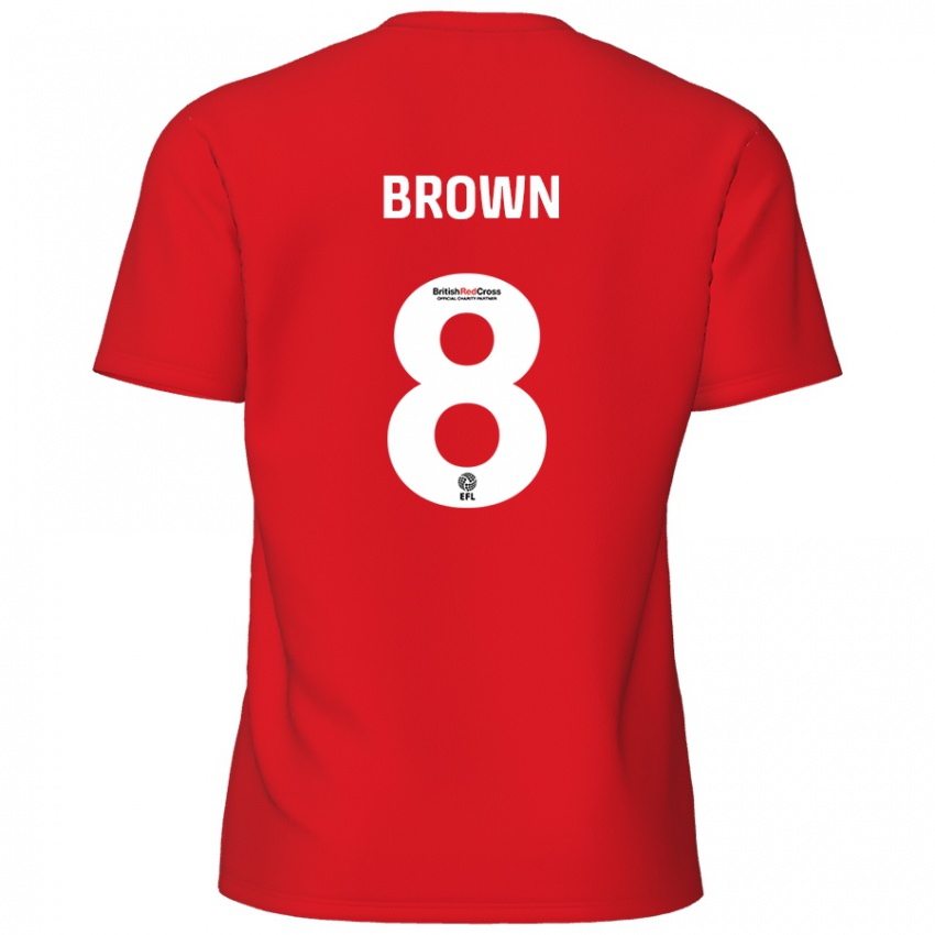 Bambino Maglia Jordan Brown #8 Rosso Kit Gara Home 2024/25 Maglietta