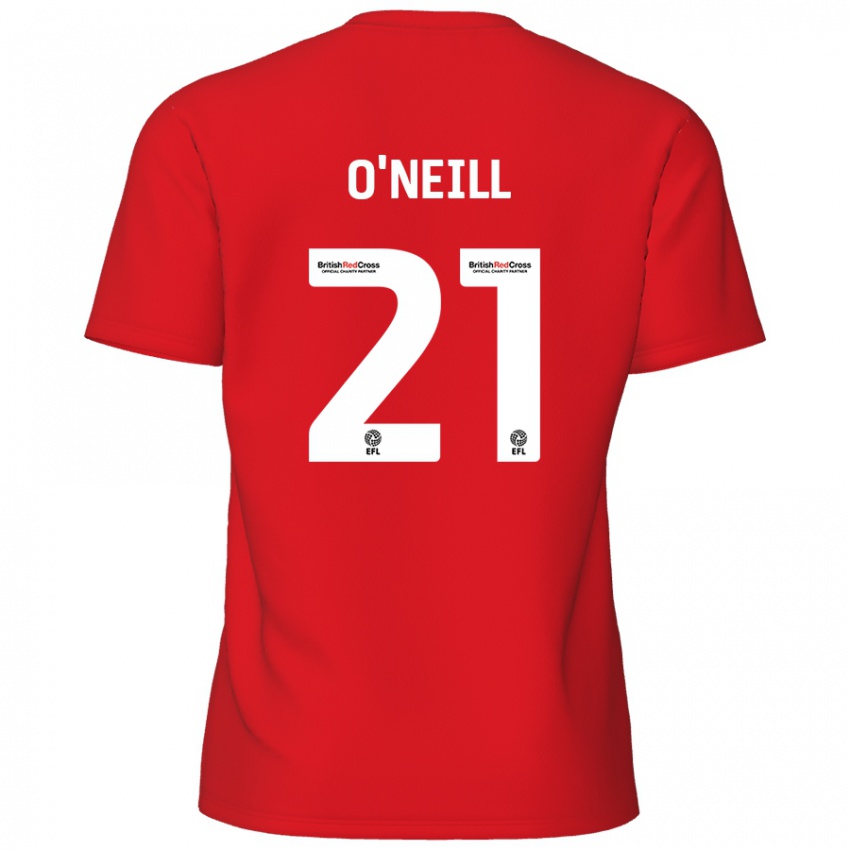 Bambino Maglia Ollie O'neill #21 Rosso Kit Gara Home 2024/25 Maglietta