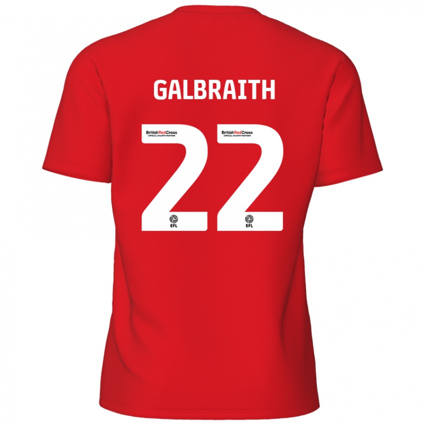 Bambino Maglia Ethan Galbraith #22 Rosso Kit Gara Home 2024/25 Maglietta