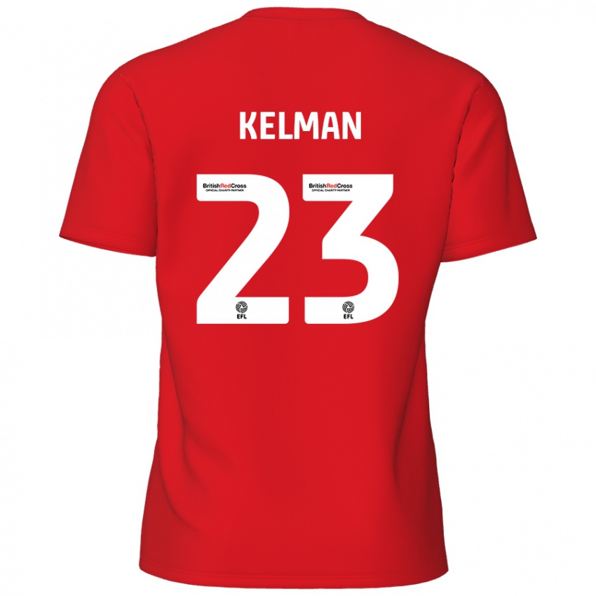 Bambino Maglia Charlie Kelman #23 Rosso Kit Gara Home 2024/25 Maglietta