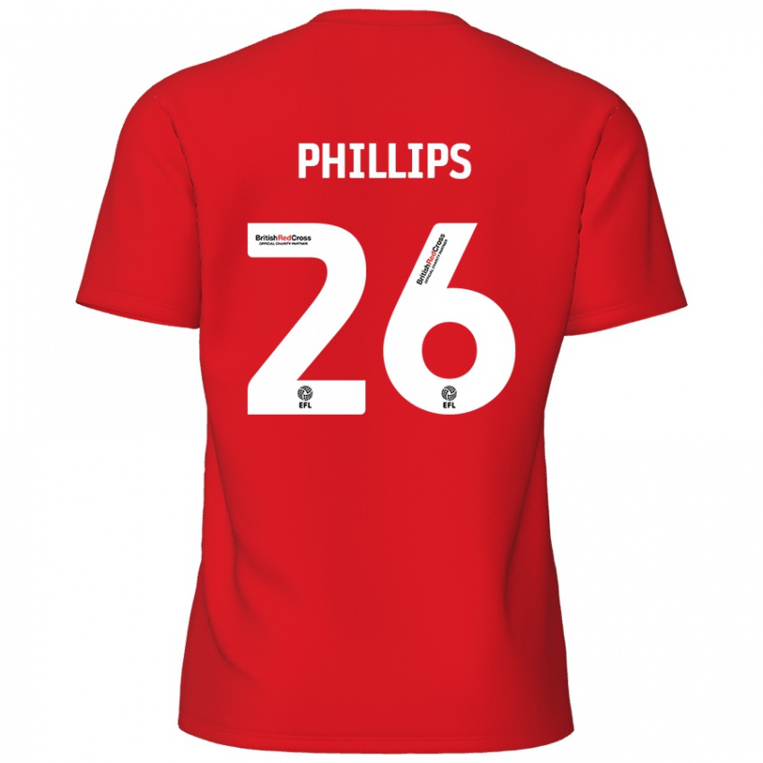 Bambino Maglia Noah Phillips #26 Rosso Kit Gara Home 2024/25 Maglietta