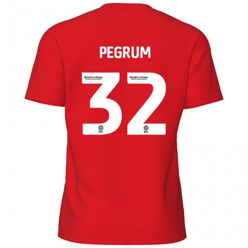 Bambino Maglia Charlie Pegrum #32 Rosso Kit Gara Home 2024/25 Maglietta