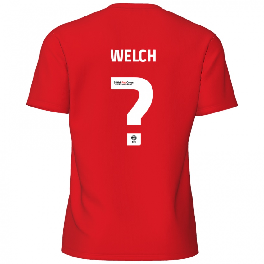 Bambino Maglia Makai Welch #0 Rosso Kit Gara Home 2024/25 Maglietta