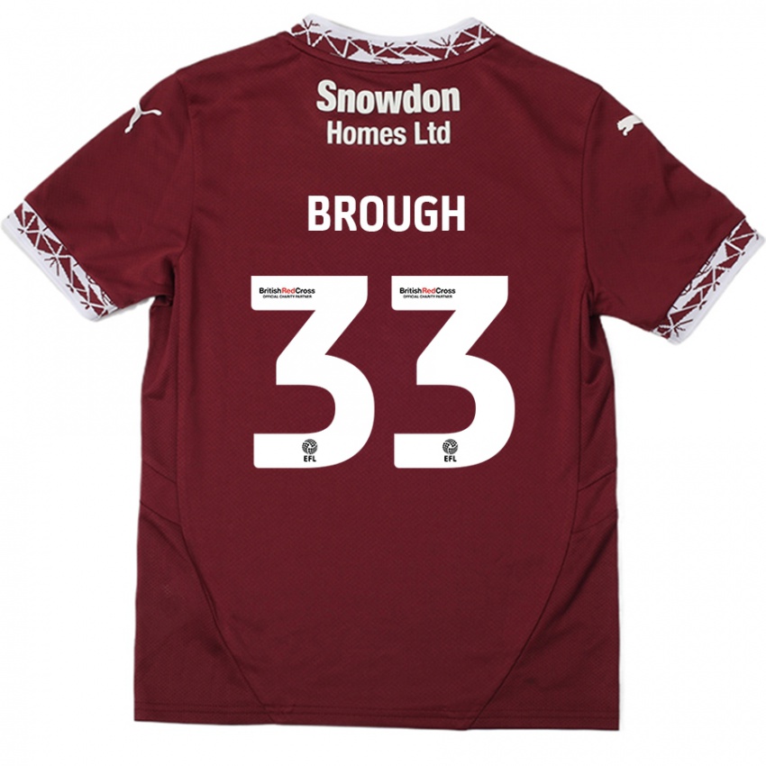 Bambino Maglia Patrick Brough #33 Borgogna Kit Gara Home 2024/25 Maglietta