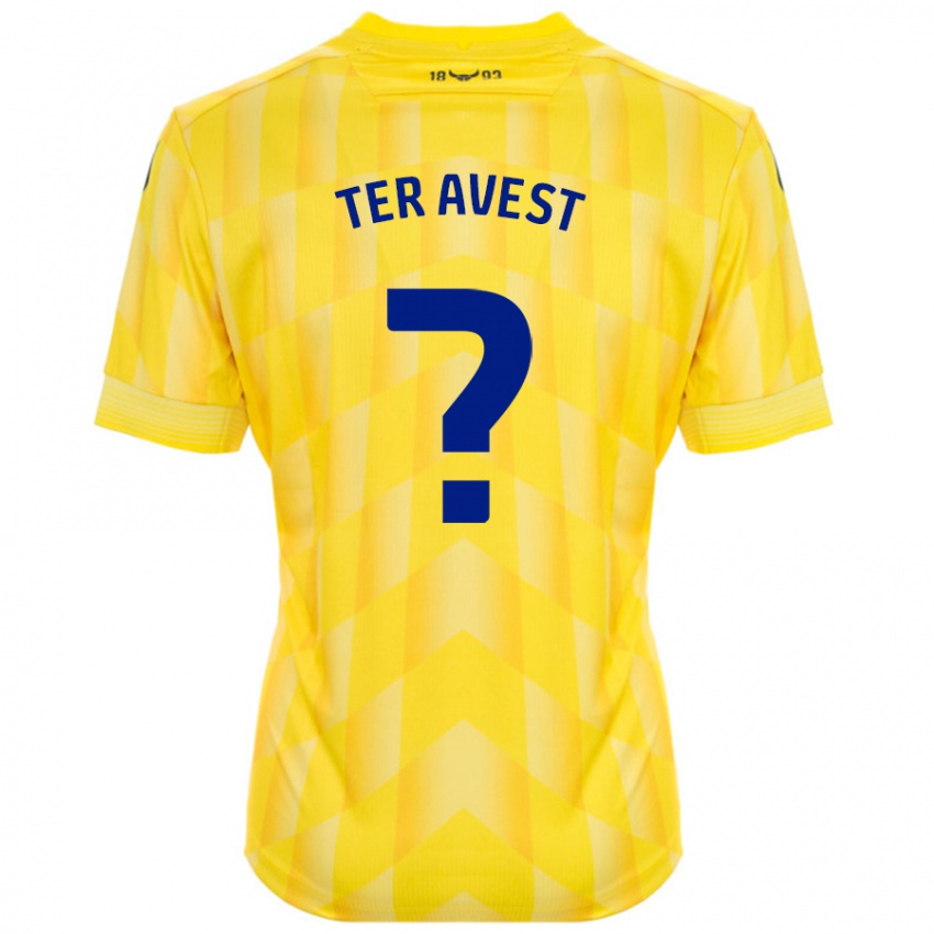 Bambino Maglia Hidde Ter Avest #0 Giallo Kit Gara Home 2024/25 Maglietta