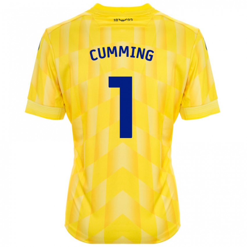 Bambino Maglia Jamie Cumming #1 Giallo Kit Gara Home 2024/25 Maglietta