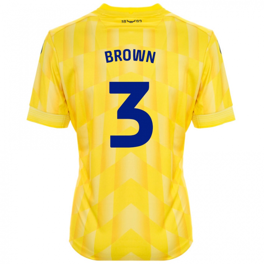 Bambino Maglia Ciaron Brown #3 Giallo Kit Gara Home 2024/25 Maglietta