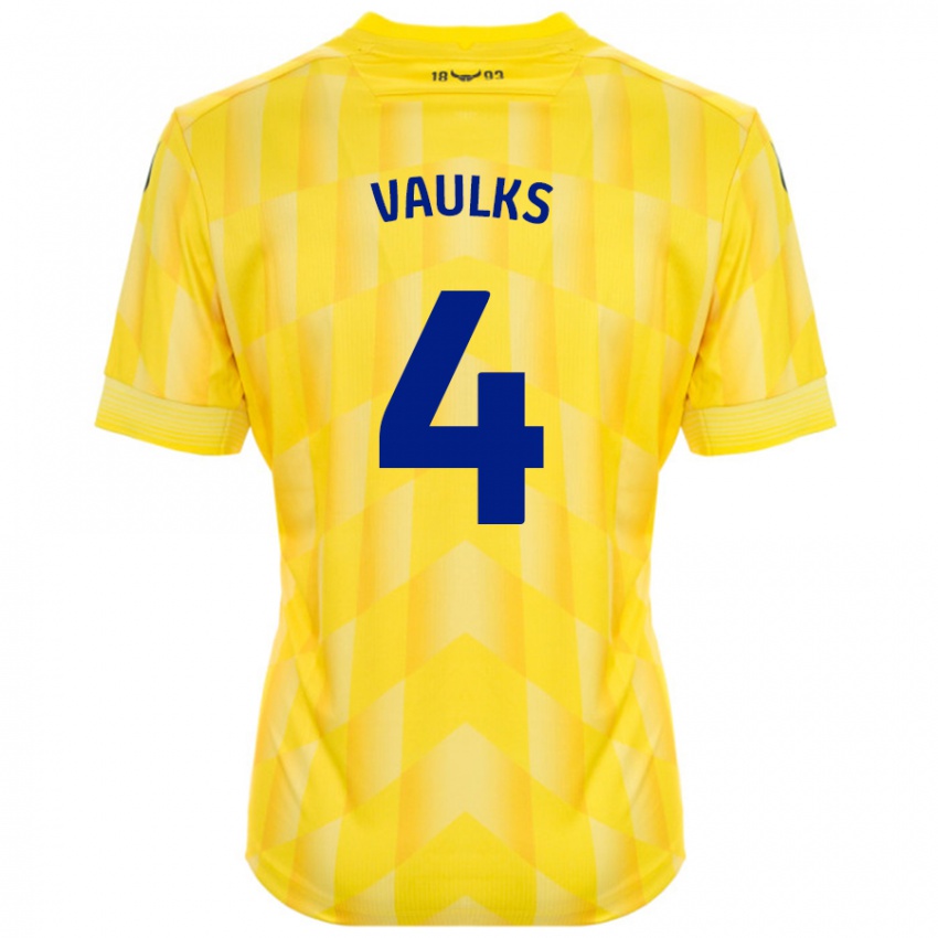 Bambino Maglia Will Vaulks #4 Giallo Kit Gara Home 2024/25 Maglietta