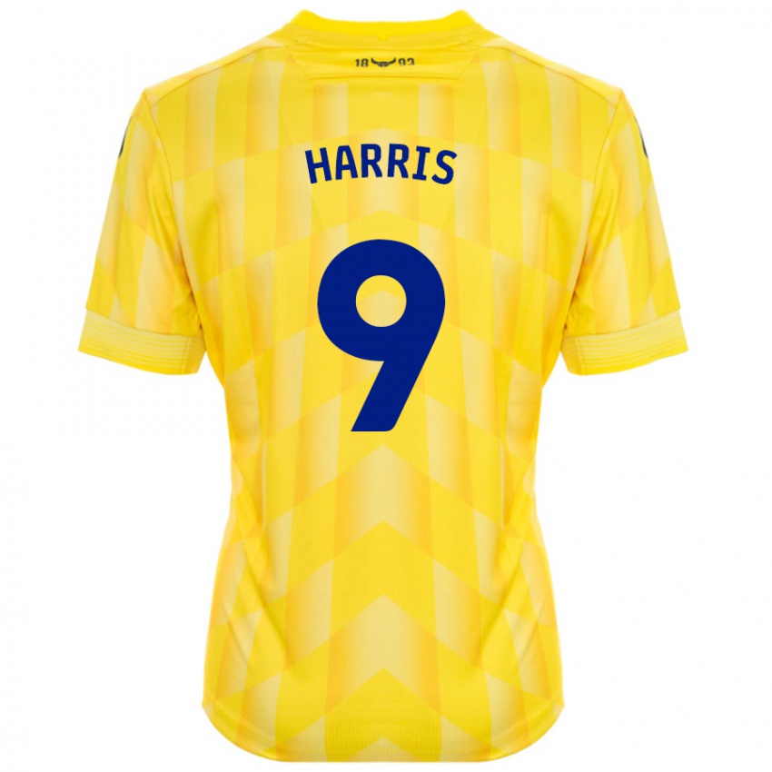 Bambino Maglia Mark Harris #9 Giallo Kit Gara Home 2024/25 Maglietta