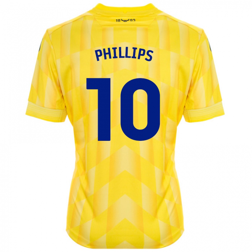 Bambino Maglia Matt Phillips #10 Giallo Kit Gara Home 2024/25 Maglietta