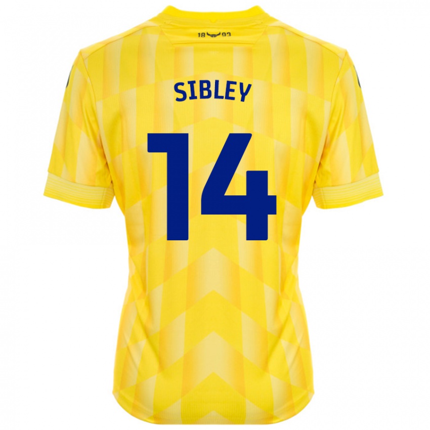 Bambino Maglia Louie Sibley #14 Giallo Kit Gara Home 2024/25 Maglietta