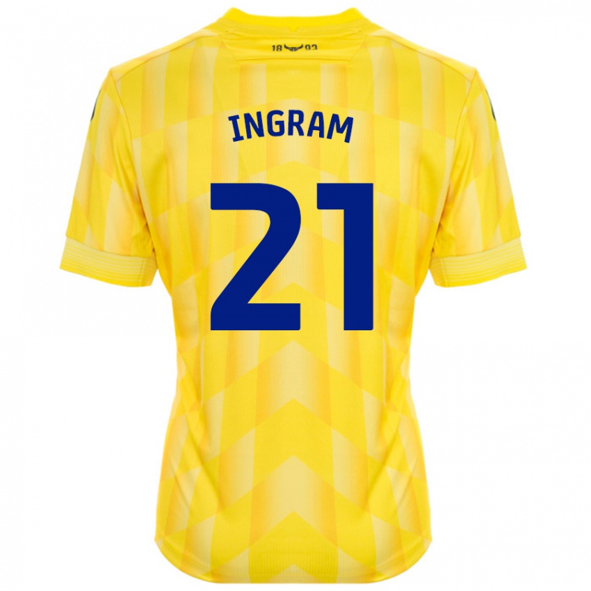 Bambino Maglia Matt Ingram #21 Giallo Kit Gara Home 2024/25 Maglietta