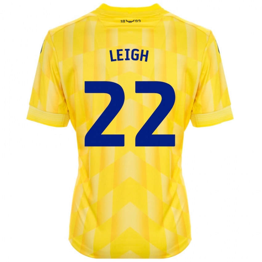 Bambino Maglia Greg Leigh #22 Giallo Kit Gara Home 2024/25 Maglietta