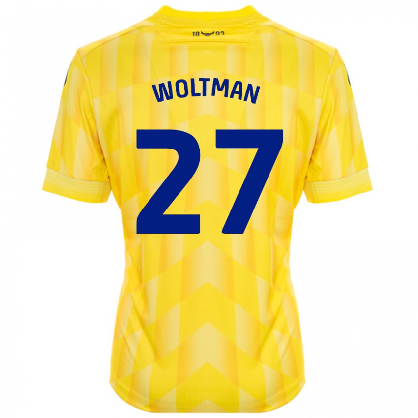 Bambino Maglia Max Woltman #27 Giallo Kit Gara Home 2024/25 Maglietta