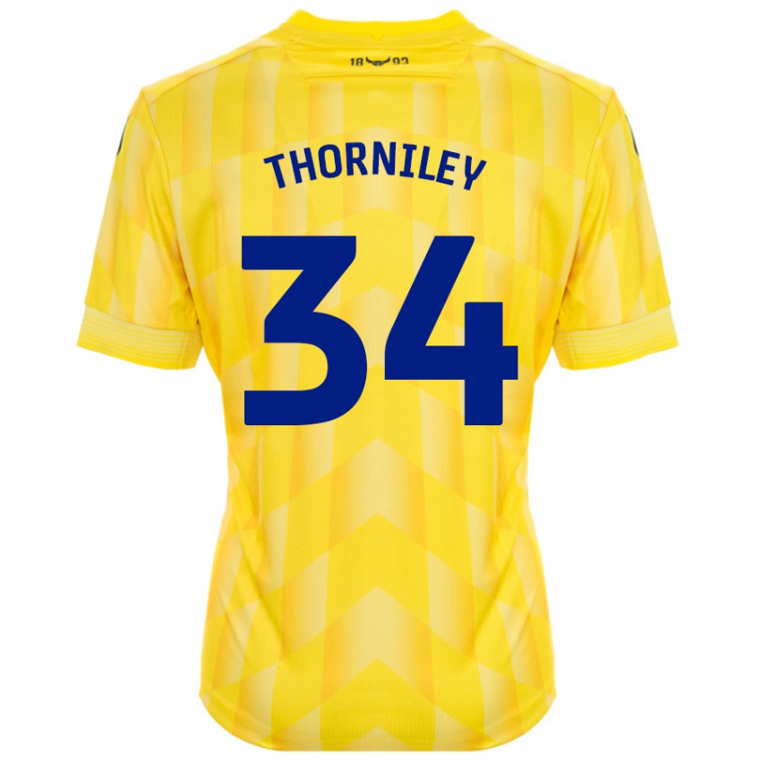 Bambino Maglia Jordan Thorniley #34 Giallo Kit Gara Home 2024/25 Maglietta