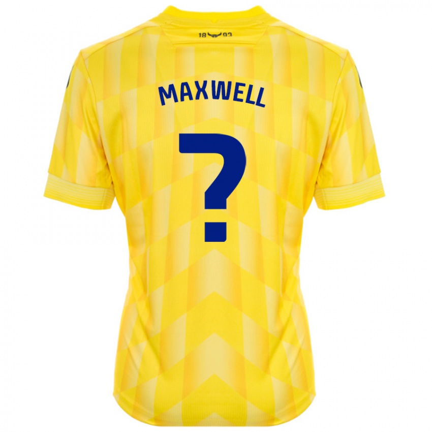 Bambino Maglia Rashane Maxwell #0 Giallo Kit Gara Home 2024/25 Maglietta