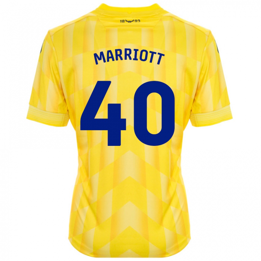 Bambino Maglia Monty Marriott #40 Giallo Kit Gara Home 2024/25 Maglietta