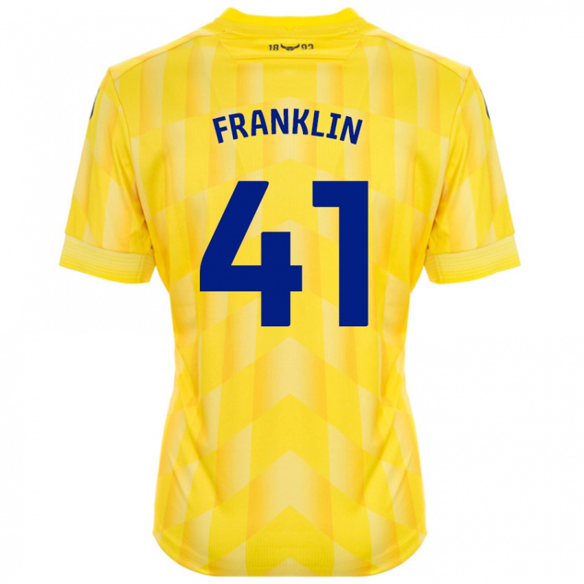 Bambino Maglia George Franklin #41 Giallo Kit Gara Home 2024/25 Maglietta