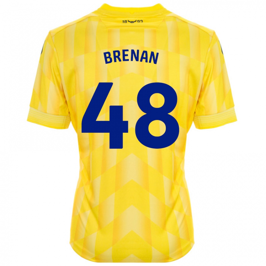 Bambino Maglia Tobias Brenan #48 Giallo Kit Gara Home 2024/25 Maglietta