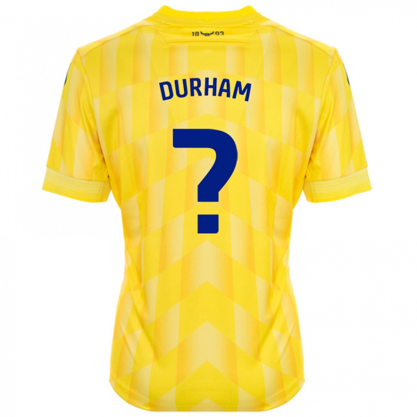 Bambino Maglia Lucy Durham #0 Giallo Kit Gara Home 2024/25 Maglietta