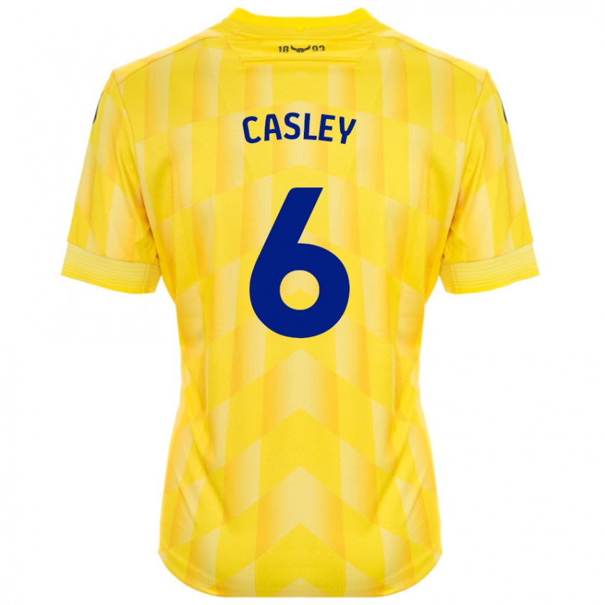 Bambino Maglia Riva Casley #6 Giallo Kit Gara Home 2024/25 Maglietta