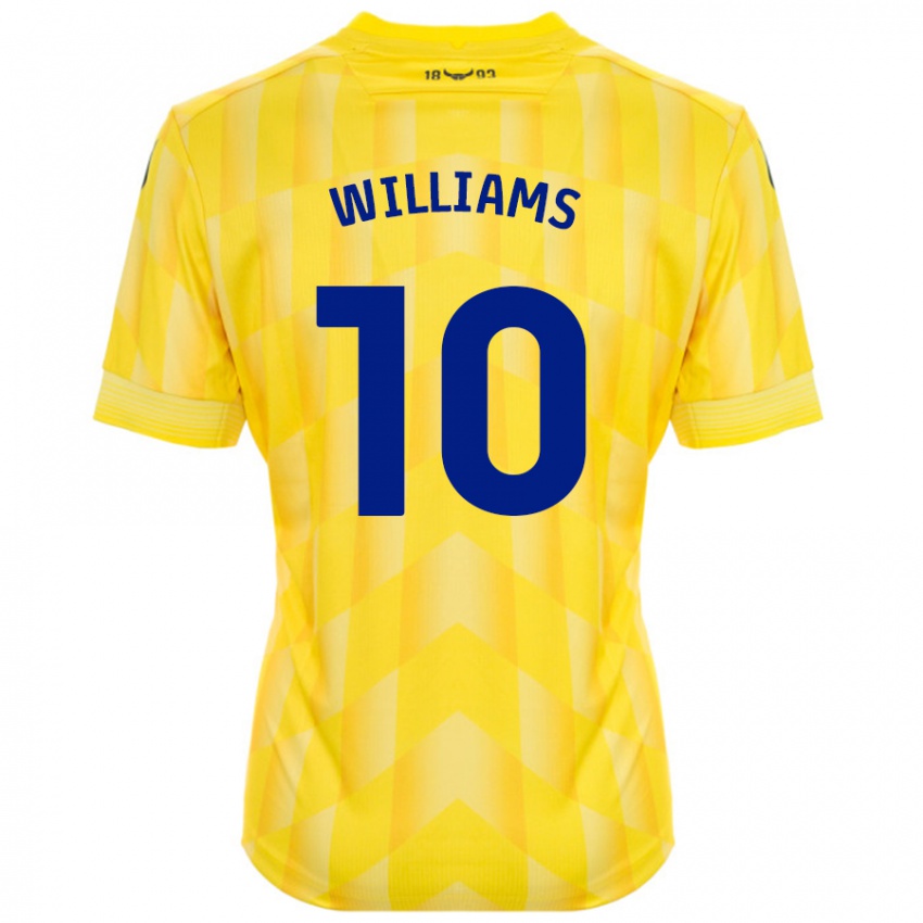 Bambino Maglia Cheryl Williams #10 Giallo Kit Gara Home 2024/25 Maglietta