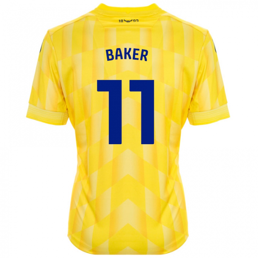 Bambino Maglia Sophie Baker #11 Giallo Kit Gara Home 2024/25 Maglietta