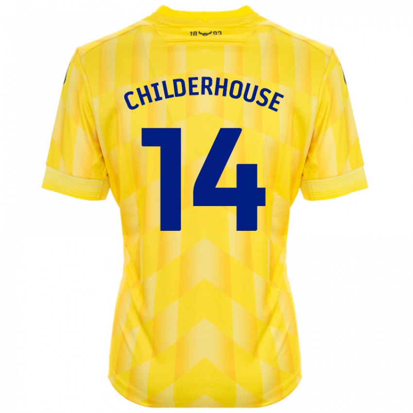 Bambino Maglia Molly Childerhouse #14 Giallo Kit Gara Home 2024/25 Maglietta