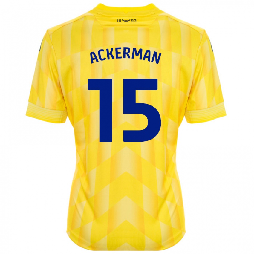 Bambino Maglia Daisy Ackerman #15 Giallo Kit Gara Home 2024/25 Maglietta