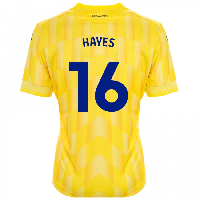 Bambino Maglia Georgia Hayes #16 Giallo Kit Gara Home 2024/25 Maglietta