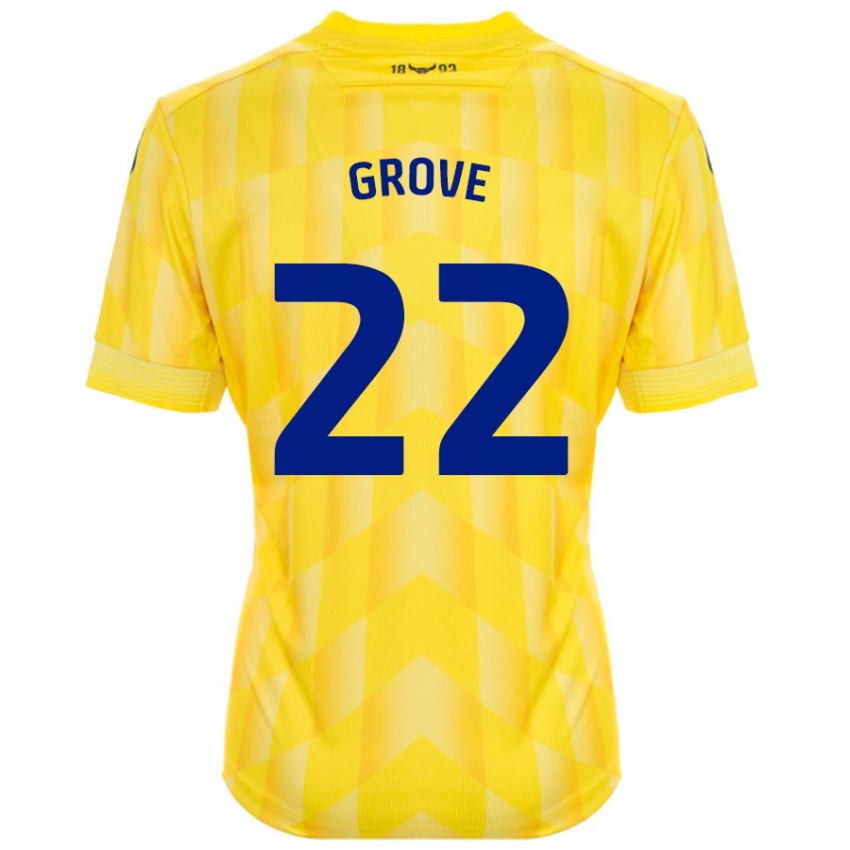 Bambino Maglia Jade Grove #22 Giallo Kit Gara Home 2024/25 Maglietta