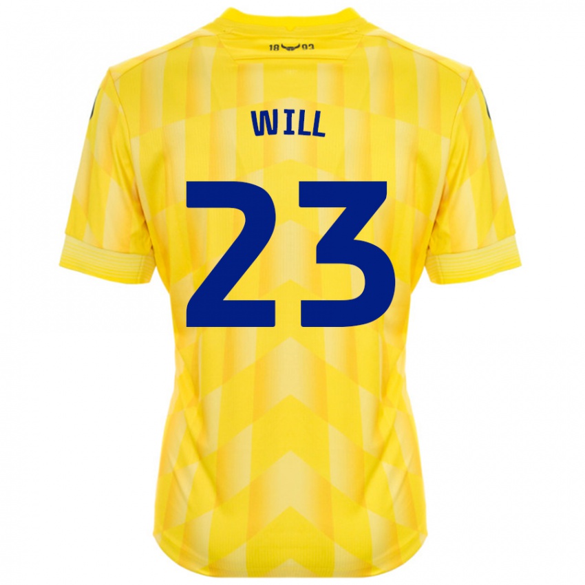 Bambino Maglia Merrick Will #23 Giallo Kit Gara Home 2024/25 Maglietta