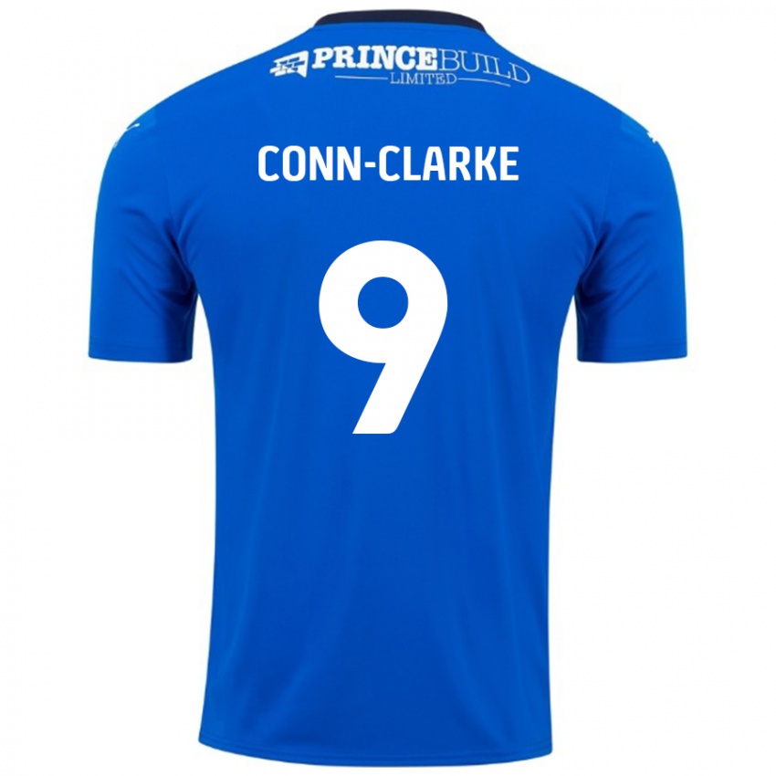 Bambino Maglia Chris Conn-Clarke #9 Blu Bianco Kit Gara Home 2024/25 Maglietta