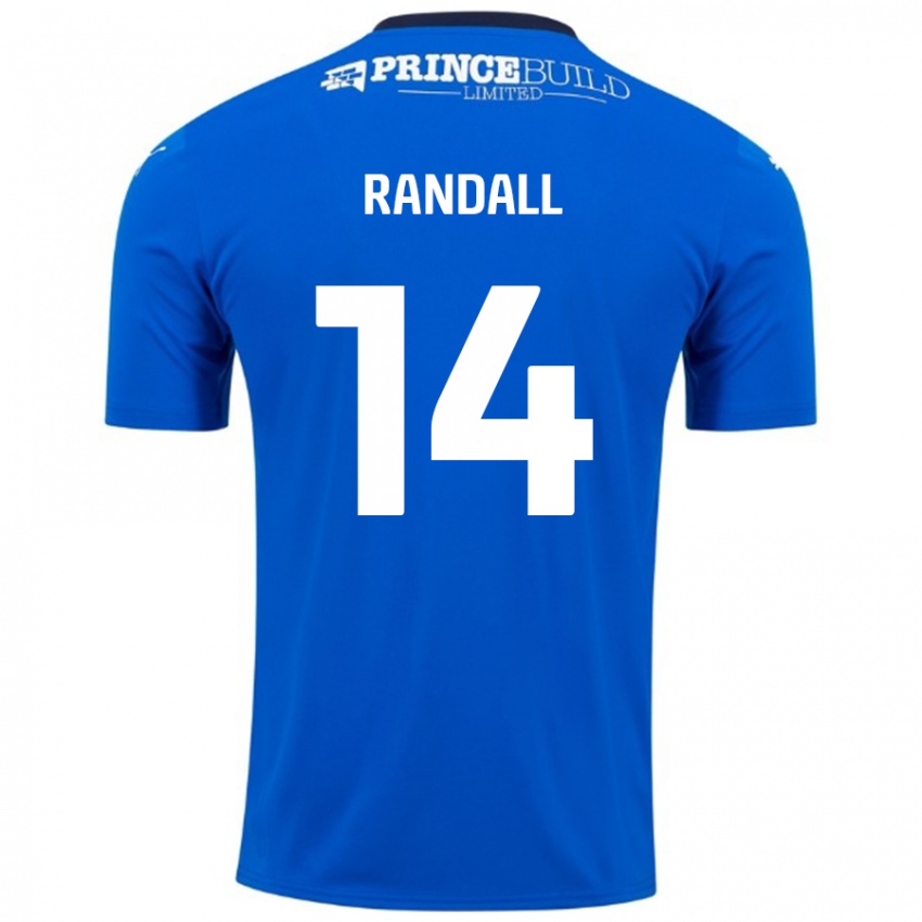 Bambino Maglia Joel Randall #14 Blu Bianco Kit Gara Home 2024/25 Maglietta