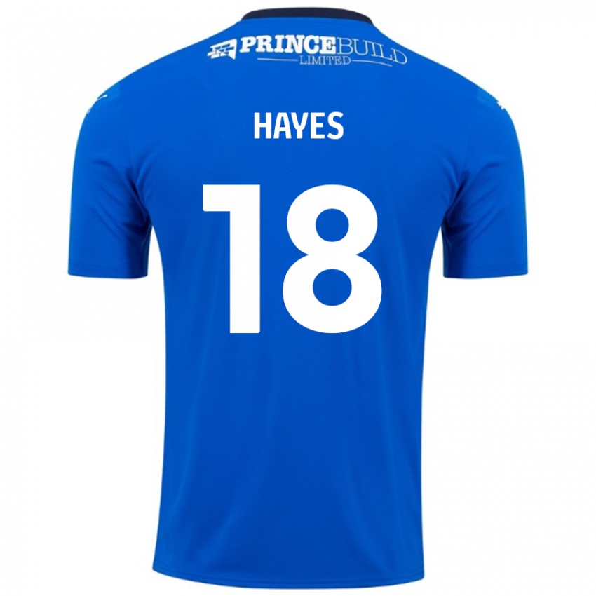 Bambino Maglia Cian Hayes #18 Blu Bianco Kit Gara Home 2024/25 Maglietta