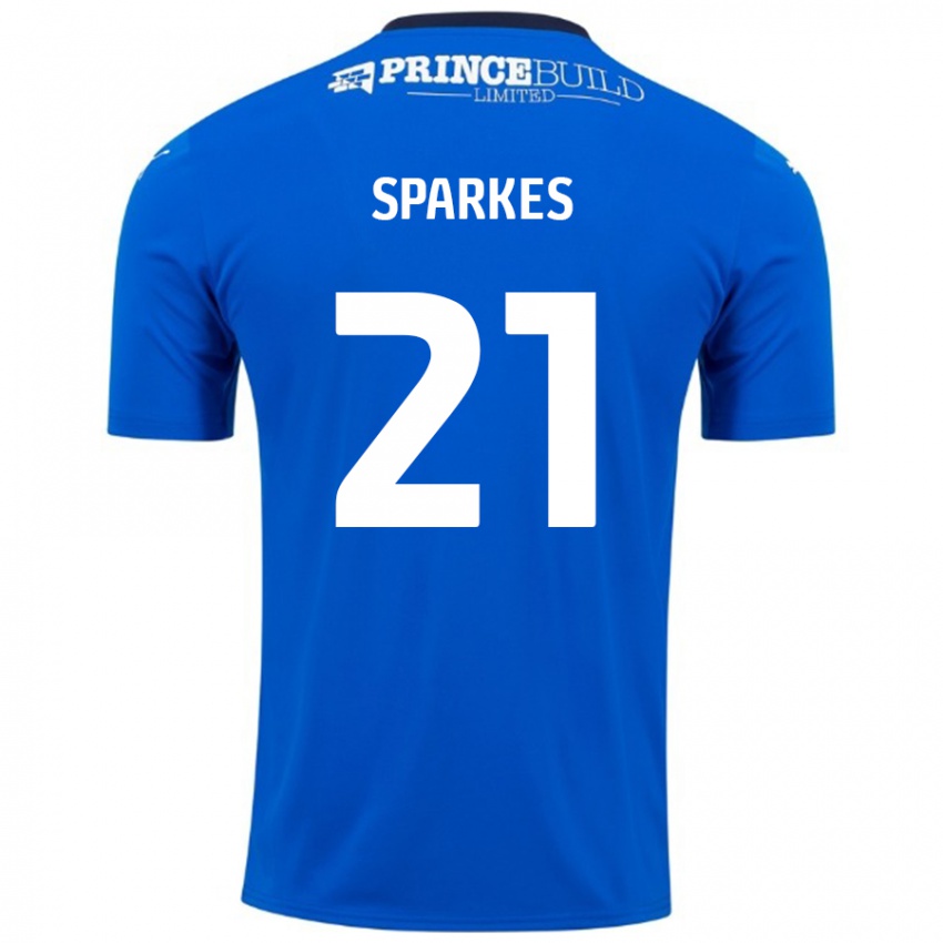 Bambino Maglia Jack Sparkes #21 Blu Bianco Kit Gara Home 2024/25 Maglietta