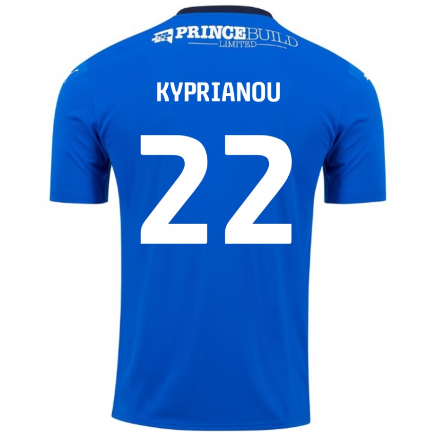 Bambino Maglia Hector Kyprianou #22 Blu Bianco Kit Gara Home 2024/25 Maglietta