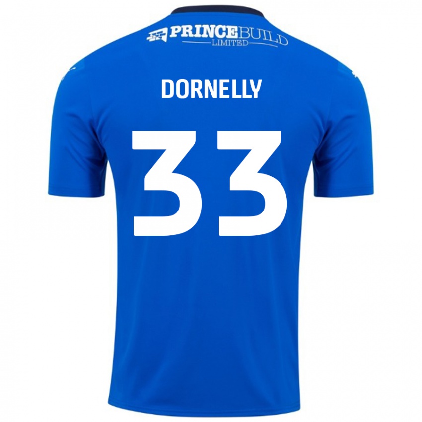 Bambino Maglia James Dornelly #33 Blu Bianco Kit Gara Home 2024/25 Maglietta