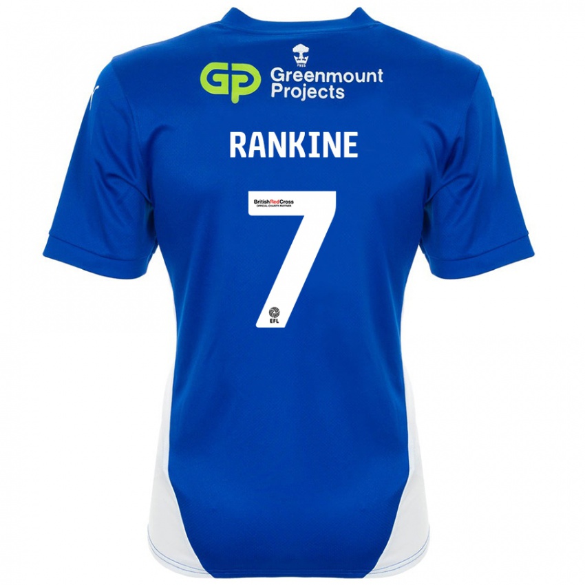 Bambino Maglia Dion Rankine #7 Blu Bianco Kit Gara Home 2024/25 Maglietta