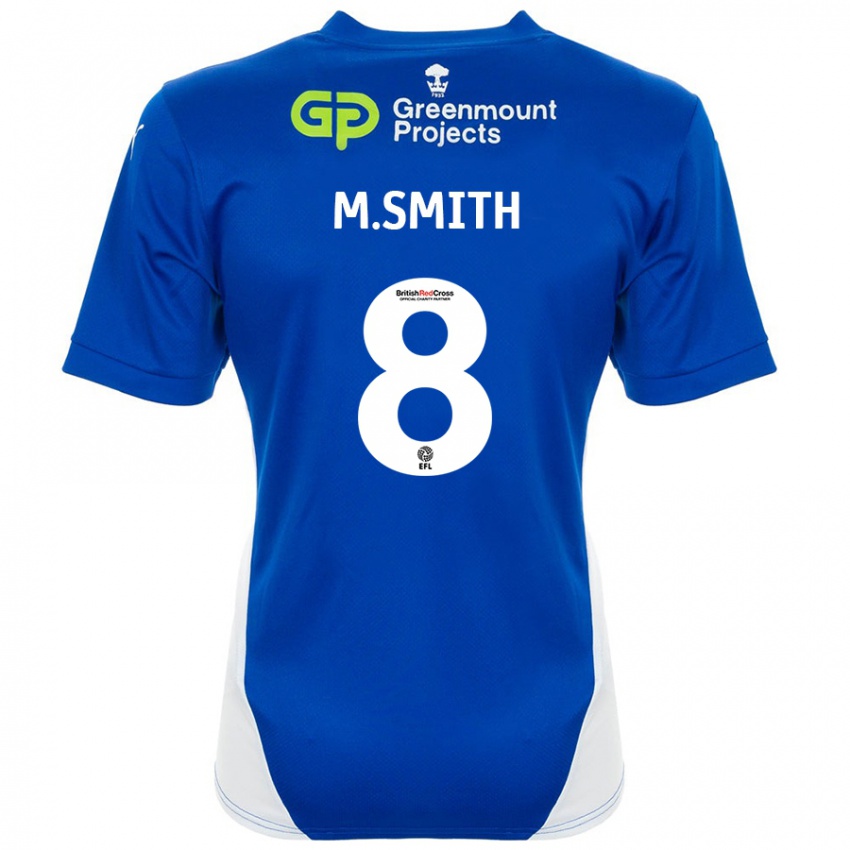 Bambino Maglia Matt Smith #8 Blu Bianco Kit Gara Home 2024/25 Maglietta