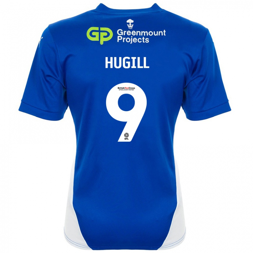 Bambino Maglia Joe Hugill #9 Blu Bianco Kit Gara Home 2024/25 Maglietta